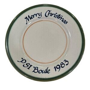 Louisville Stoneware Plate Merry Christmas PSI Boule‎ 1983 8"
